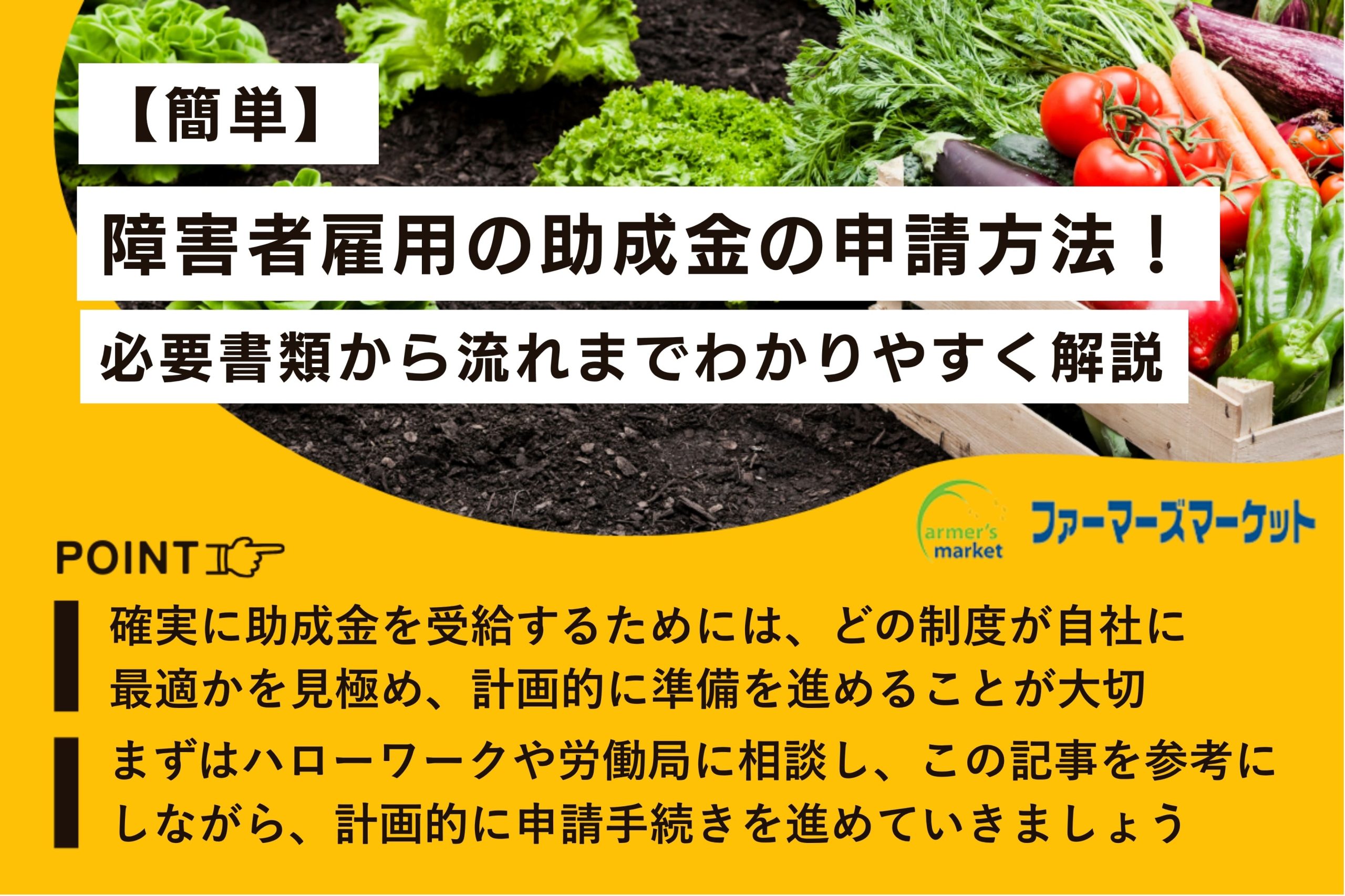 障害者雇用助成金 申請 方法