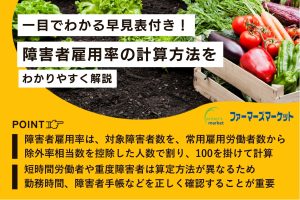 一目でわかる早見表付き！障害者雇用率の計算方法をわかりやすく解説