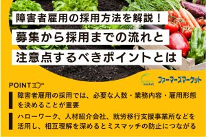 障害者雇用の採用方法を解説！募集から採用までの流れと注意点するべきポイントとは