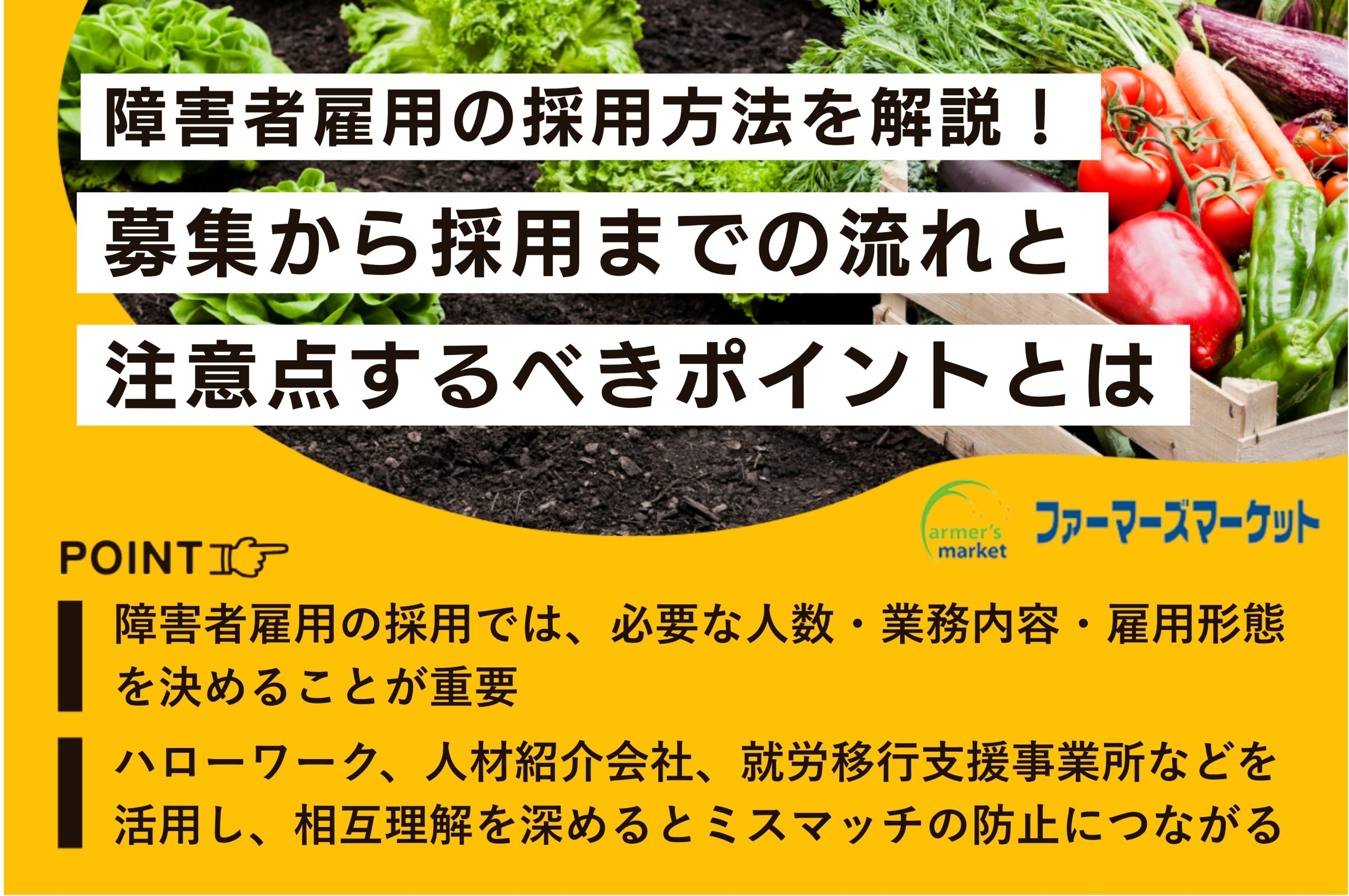 障害者雇用 採用方法